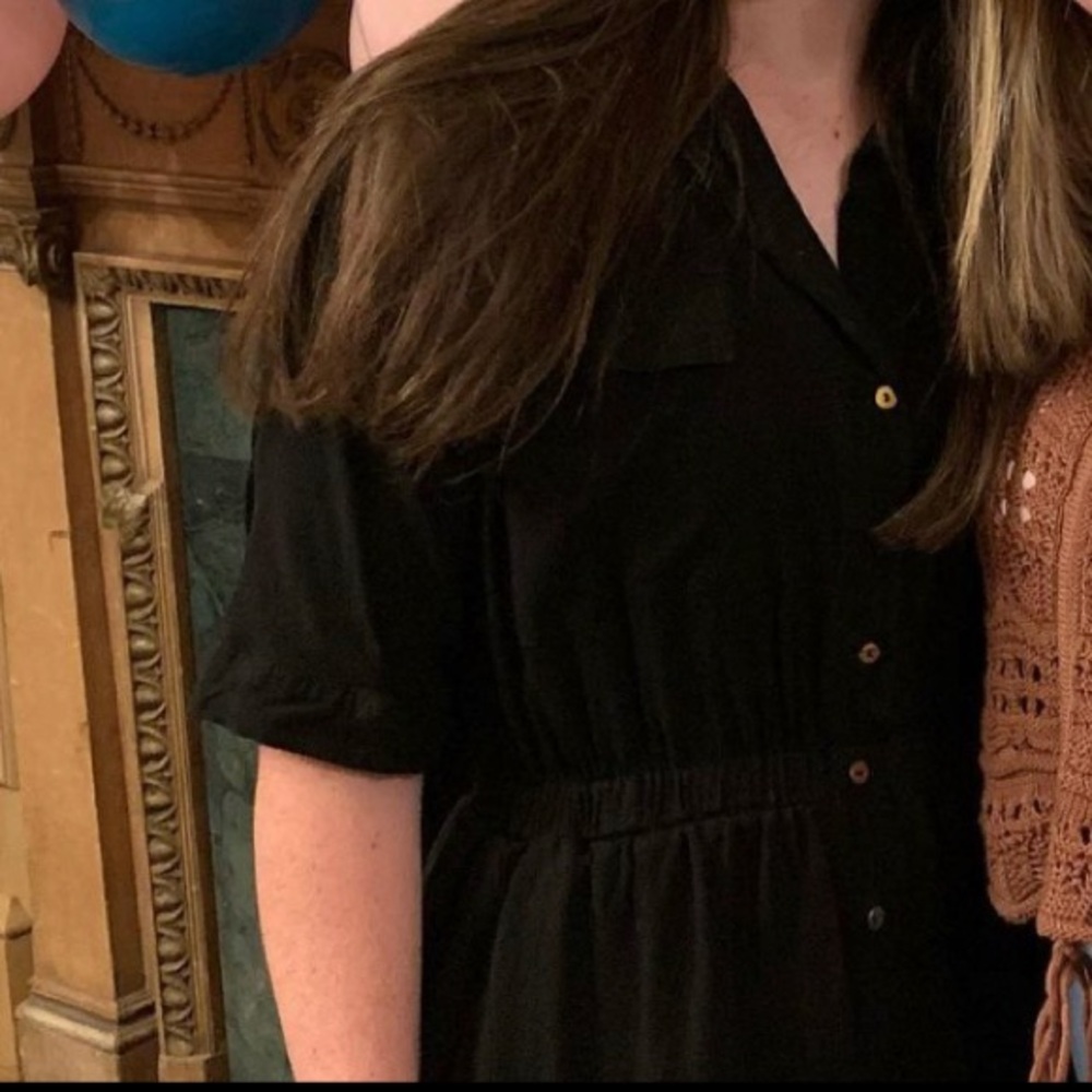 TCEC Black Button Up Romper